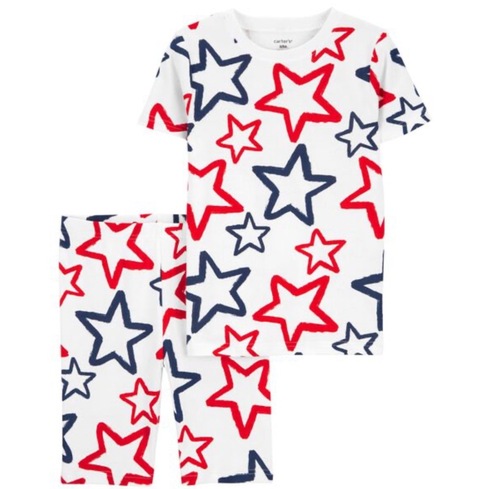 Carter’s 4th of July Independence Day Stars Shirt and Shorts Pajamas